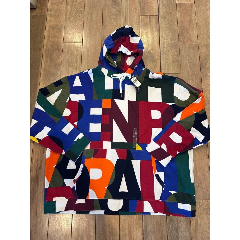 Polo Ralph Lauren Mens 4XB All Over Print Logo Hoodie Multi Color 711849116001